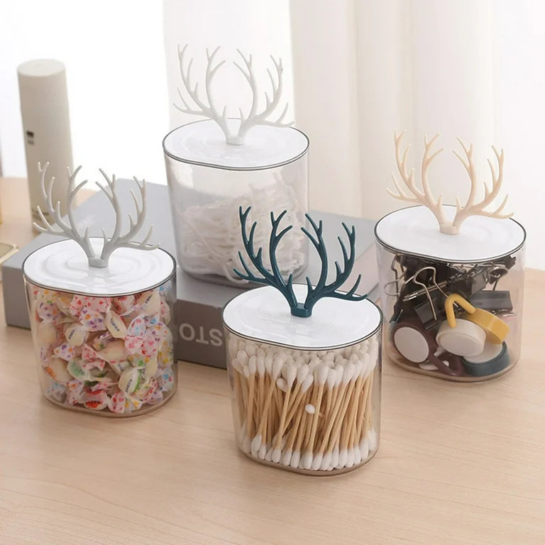Creative Antler Cotton Swabs Container, Creative Jewelry Holder Organizer Box, Cotton Pad Q-Tip Organizer Creative Antler Cotton Swabs Container, Creative Jewelry Holder Organizer Box, Cotton Pad Q-Tip Organizer